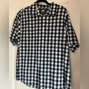 Roots blue & White plaid shirt - size XL
